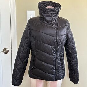 Madden Girl Black Quilted Puffer Jacket Women Size M